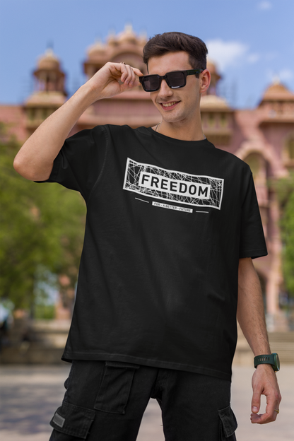 Printed Oversized T Shirts For Men - Black