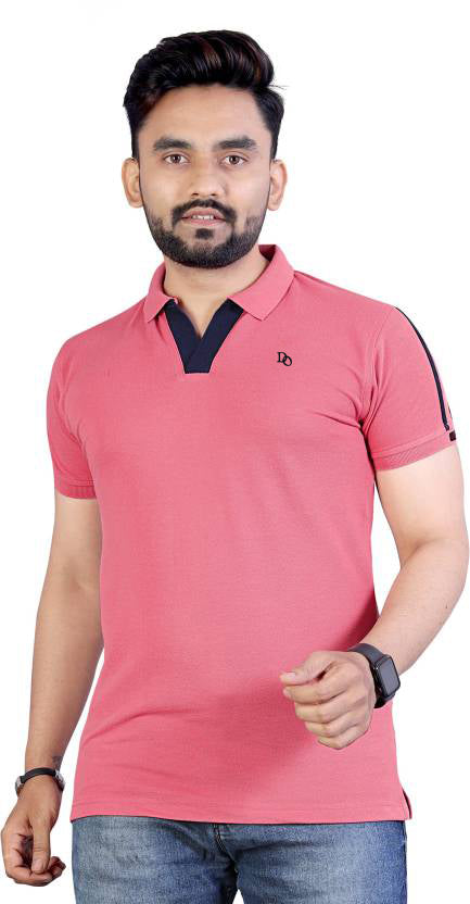 Stylish Men's Polo Neck Short Sleeve T-Shirt - Breathable and Comfortable