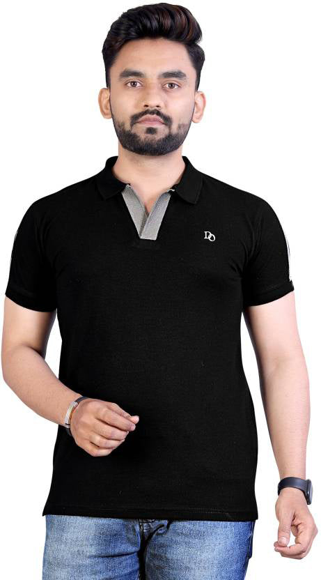 Stylish Men's Polo Neck Short Sleeve T-Shirt - Breathable and Comfortable