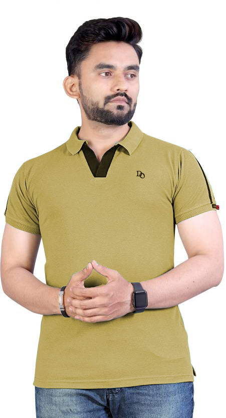 Stylish Men's Polo Neck Short Sleeve T-Shirt - Breathable and Comfortable