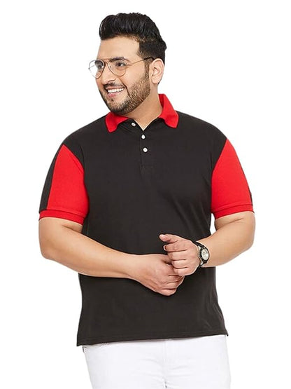 Plus Size T shirt for Men Black & Red