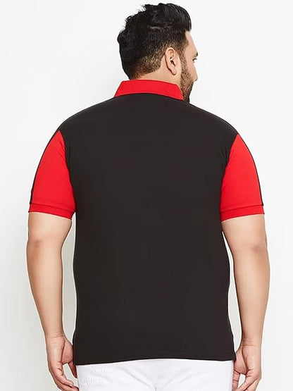 Plus Size T shirt for Men Black & Red