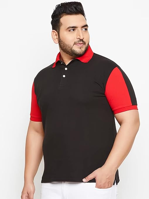 Plus Size T shirt for Men Black & Red