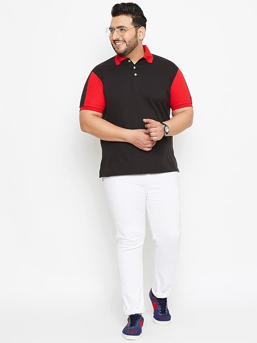 Plus Size T shirt for Men Black & Red