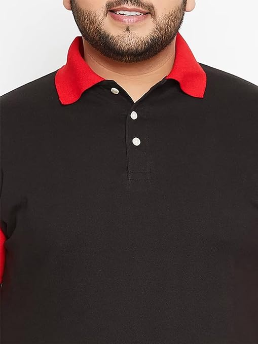 Plus Size T shirt for Men Black & Red