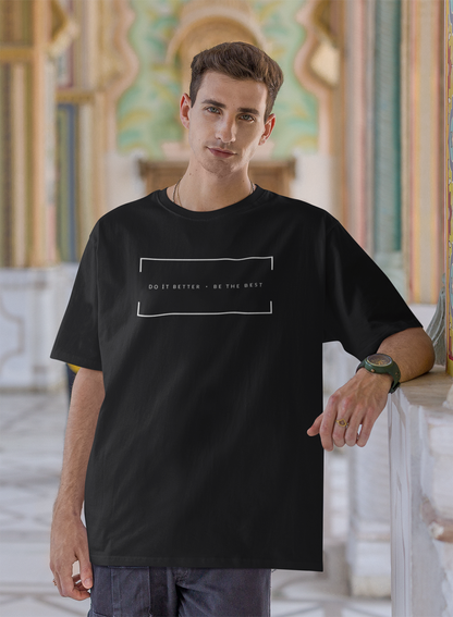 Printed Oversized T Shirts For Men - Black